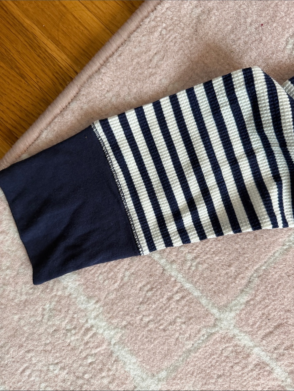 Old Navy Navy and White Striped Crewneck Shirt - Picture 4 of 5